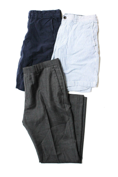 J Crew Mens Shorts Dress Pants Blue White Gray Size 31 34 Lot 3