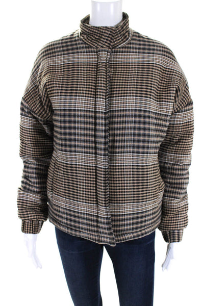 The Fifth Label Women's Collared Houndstooth Short Coat Multicolor Size XS