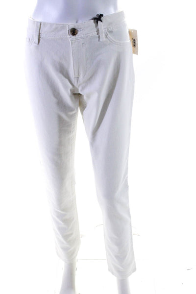 DL1961 Women's Mid Rise Slim Cut Jeans White Size 31