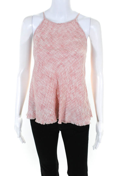 Cloth & Stone Women's Linen Sleeveless Blouse Pink Size S