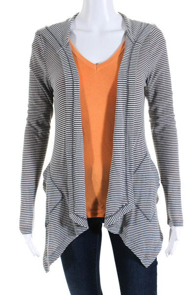 525 America Philosophy Womens V-Neck Sweater Cardigan Gray Orange Size S Lot 2