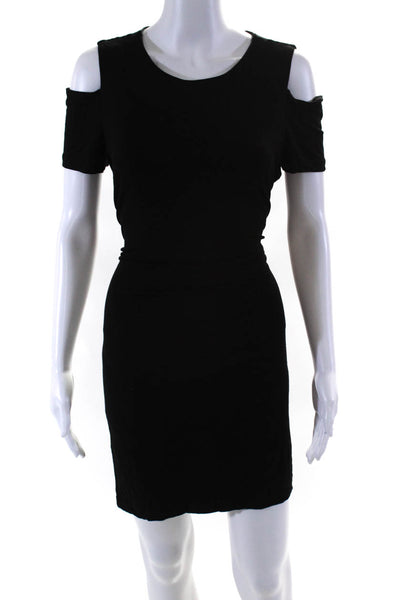 1. State Women's Cold Shoulder Mini Dress Black Size M