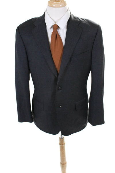 Canali Mens Two Button Blazer Jacket Gray Wool Size EUR 50 Regular