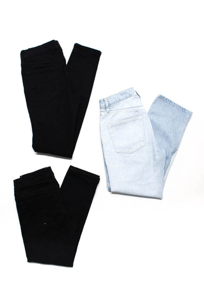 Frame Denim Women's Button Up Skinny Jeans Pants Blue Black Size 24 26 25 Lot 3