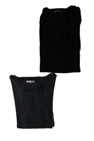 Sundry Vince Womens Tee Shirts Gray Black Size 0 Small Lot 2