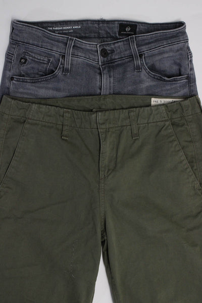 Adriano Goldschmied Rag & Bone Jean Womens Jeans Gray Green Size 27R 26 Lot 2