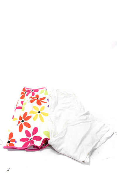 J. Mclaughlin Adrienne Vittadini Women's Skirt Pants Pink White Size M 8 Lot 2
