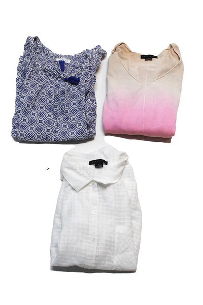 Sanctuary Women's Button Up Shirt Knit Top Blue Pink White Size 1X, XL Lot 3
