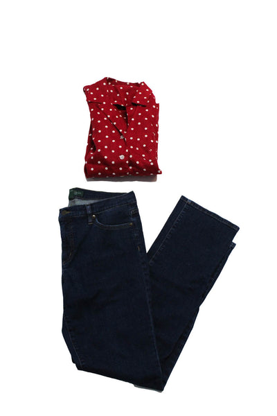 Lauren Ralph Lauren Mens Spotted Button Shirt Straight Jean Red Size 10 PS Lot 2