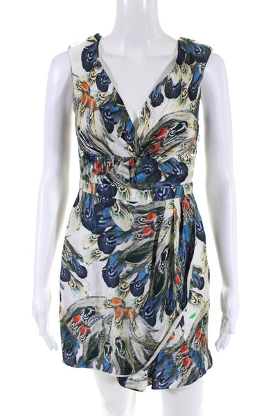 Leifsdottir Women's Silk Floral Print Sleeveless Mini Dress Multicolor Size 0