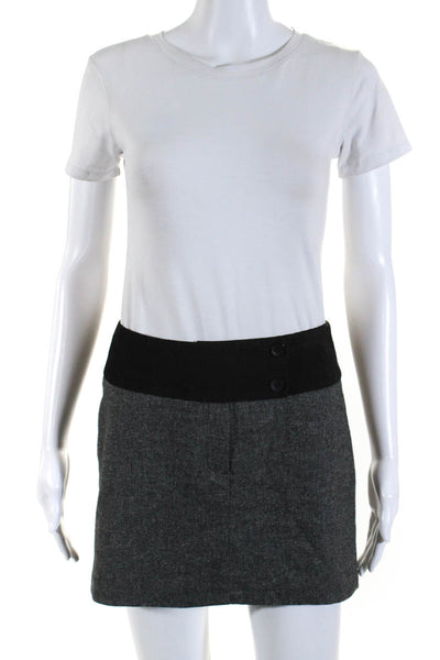 Kookai Women's Wool Blend Mini Skirt Gray Size S