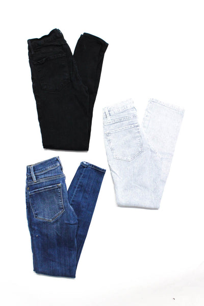 Frame Denim Frame Womens Cotton Jeans Indigo Light Blue White Size 24 23 Lot 3