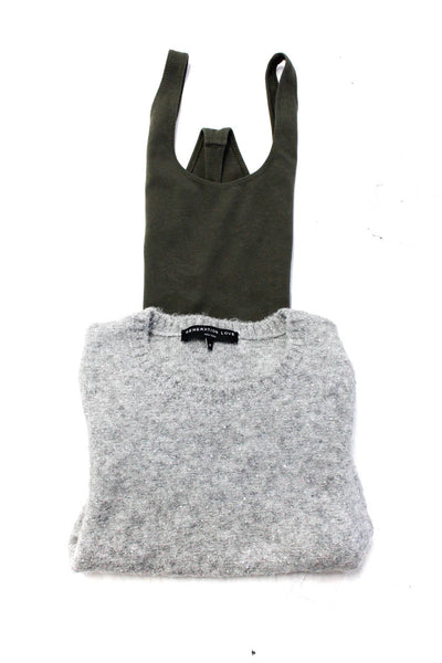 Wilfred Free Generation Love Womens Tank Top Sweater Gray Green Size XS Lot 2