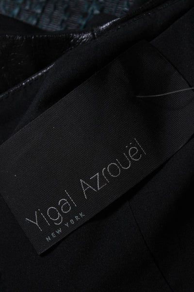 Yigal Azrouel Womens Vegan Leather Sweetheart Neck Sheath Dress Black Size 2