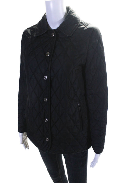 Coach Womens Quilted Puffer Jacket Black Size XS