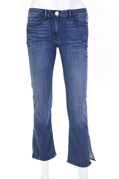 3x1 NYC Womens Split Leg Jeans Blue Size 24