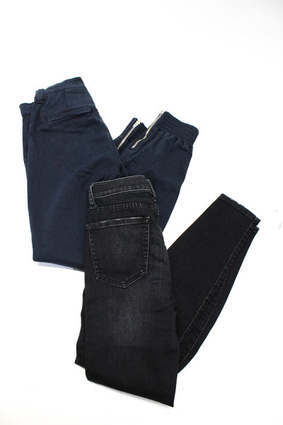 Current/Elliott J Brand Womens Skinny Jean Button Jogger Pant Navy Size 23 Lot 2