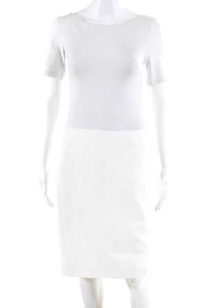 Marc Jacobs Womens Knee Length Pencil Skirt White Size 6
