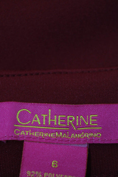 Catherine Catherine Malandrino Women's Knee Length Pencil Skirt Red Size 6