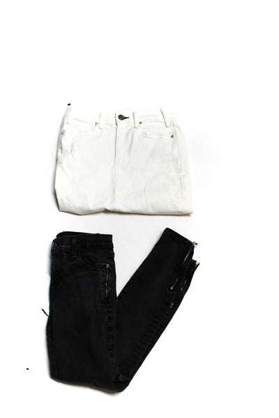 J Brand McQuire Womens Skinny Jeans Denim Skirt White Gray Size 25 Lot 2