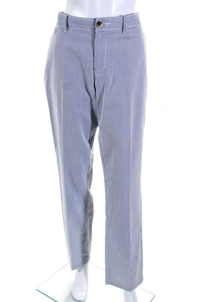 Original Penguin Womens Darted Stripe Five-Pocket Straight Pants Blue Size EUR34