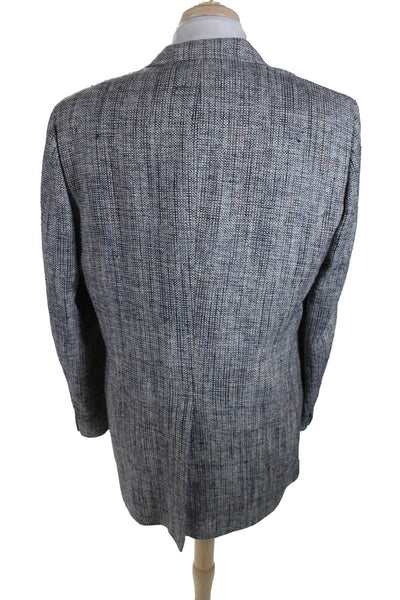Raleighs Men's Two Button Collared Tweed Blazer Multicolor Size 42