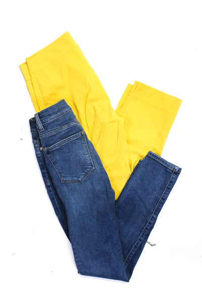 DL1961 Avenue Montaigne Women's Jeans Stretch Pants Blue Yellow Size 23 4 Lot 2
