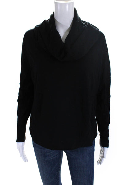 Joie Women's Long Sleeve Crop Overlay Blouse Black Size S