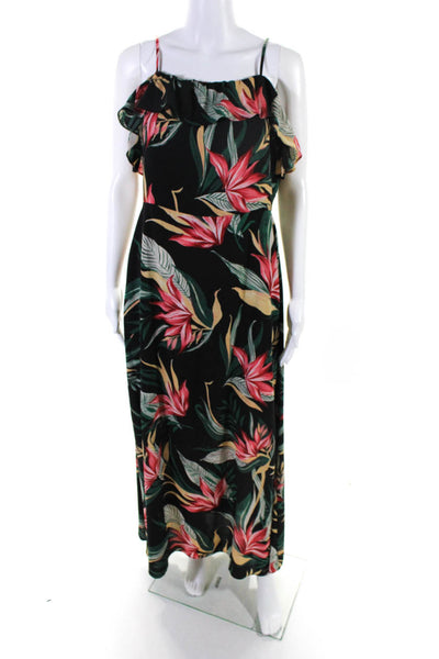 Rebecca Minkoff Women's Floral Spaghetti Strap Maxi Dress Multicolor Size L
