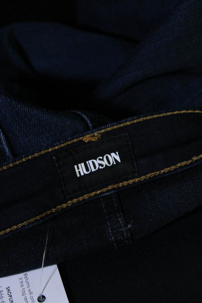 Hudson Women's Fringe Dark Wash Capri Denim Pants Blue Size 27