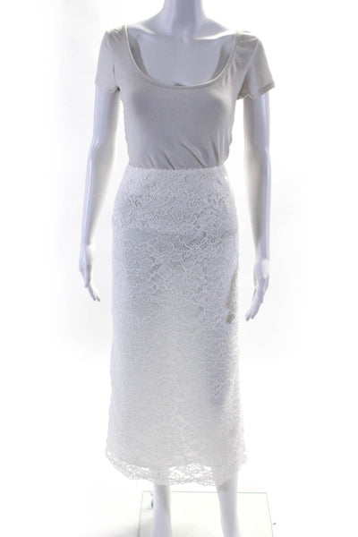 CO|TE Womens Maxi Kate Classic Lace Skirt White Size 38