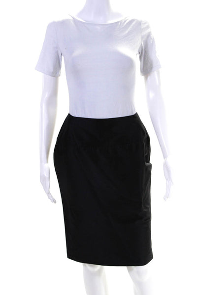 Marc Bouwer Women's Silk Mini Pencil Skirt Black Size 8