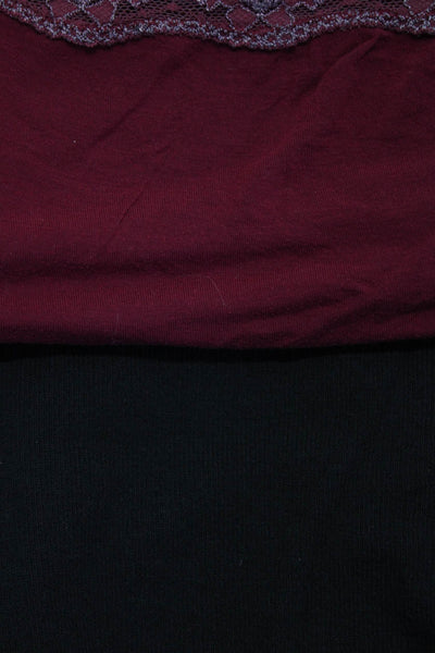 P.J. Salvage Women's Knit Top Crewneck Sweater Pink Black Size XS Lot 2