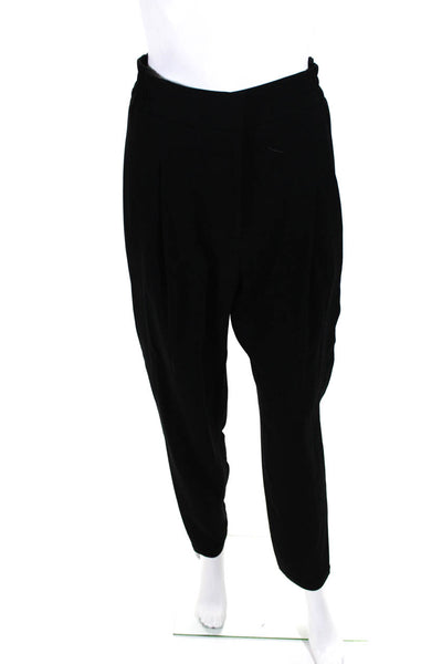 Jonathan Simkhai Womens Crepe Elastic Waist High Rise Pleated Pants Black Size S