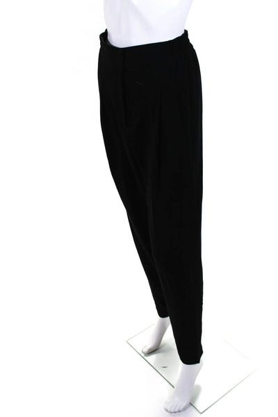 Jonathan Simkhai Womens Crepe Elastic Waist High Rise Pleated Pants Black Size S