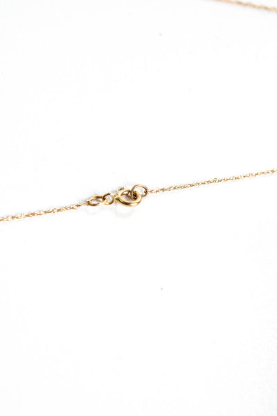 Designer Womens 14KT Yellow Gold Mouse Pendant Chain Necklace TCW 4 Grams