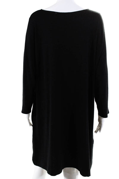 Wilfred Free Women's 3/4 Sleeve Crewneck Sweater Dress Black Size L
