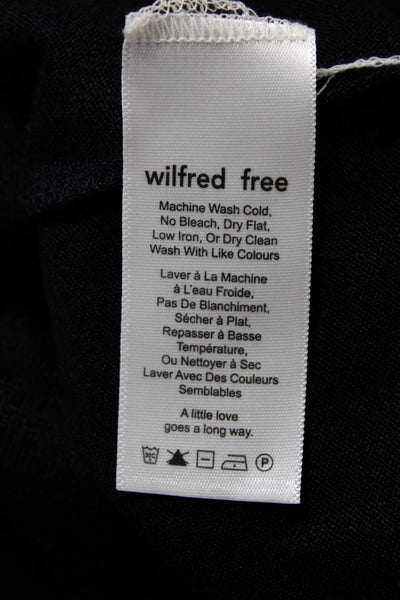 Wilfred Free Women's 3/4 Sleeve Crewneck Sweater Dress Black Size L