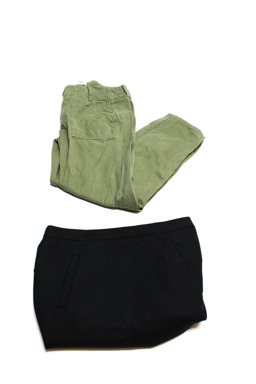 J Crew Womens A-Line Skirt Chino Pants Black Green Size 2 4 Lot 2 - Shop  Linda's Stuff