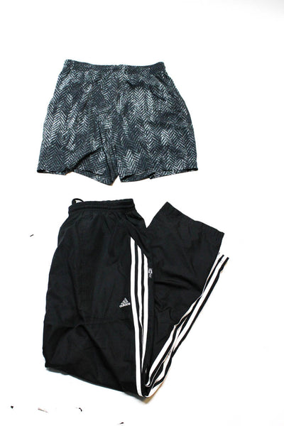 Adidas Designer Womens Drawstring Track Pants Shorts Black Gray Size L M Lot 2