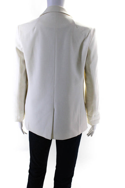 Silence And Noise Womens Open Front Blazer Cream White Size S
