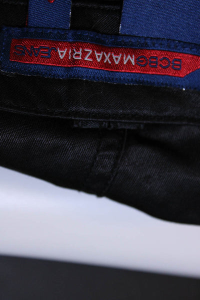 BCBG Max Azria Jeans Womens Pencil Skirt Black Cotton Size 2