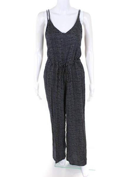Bishop and Young Women's Printed Spaghetti Strap Jumpsuit Navy Size S
