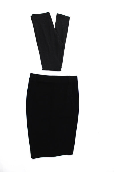 Donna Karan New York Womens Pencil Skirt Leggings Black Size 4 Medium Lot 2