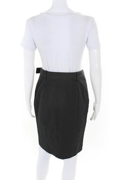 Hugo Boss Women's Polka Dot Pencil Skirt Black Size 4