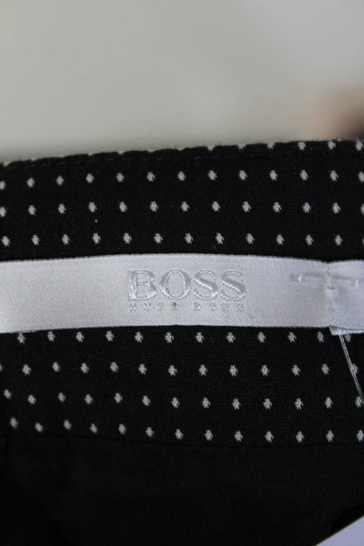 Hugo Boss Women's Polka Dot Pencil Skirt Black Size 4