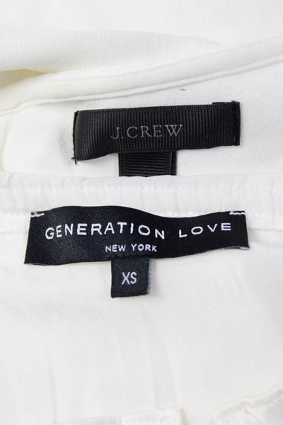 Generation Love J Crew Womens Blouses Tops White Size XS 2 Lot 2