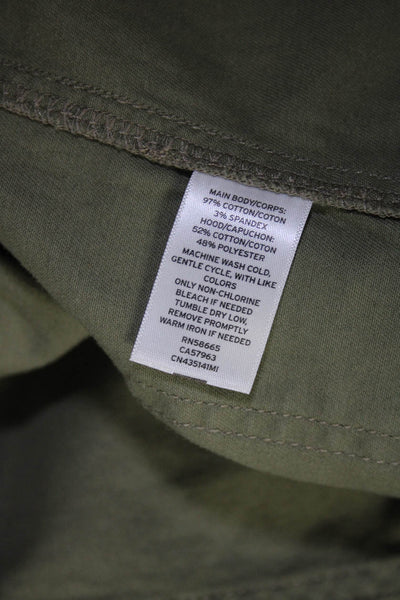 Caslon Women's Hooded Camo Print Utility Jacket Green Size S
