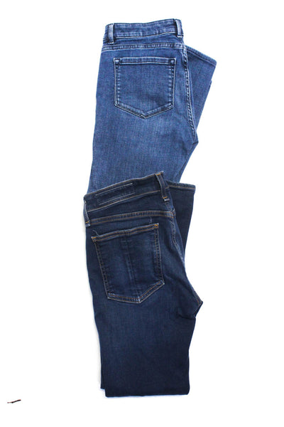 Theory Womens Solid Cotton Dark Wash Petite Denim Skinny Jeans Size 25 Lot 2