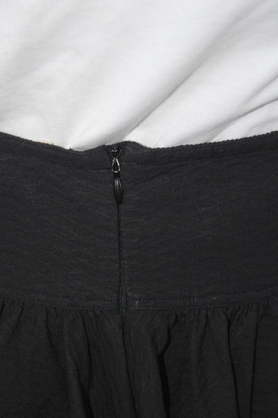 Alaia Womens Full Knee Length Skater Skirt Black Size 44